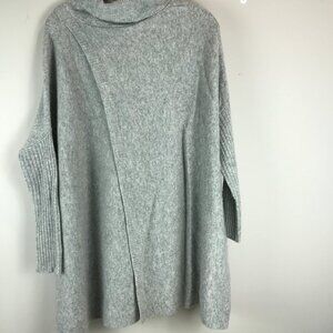 Unique Allison Joy Gray Wool blend Turtleneck sweater Size S